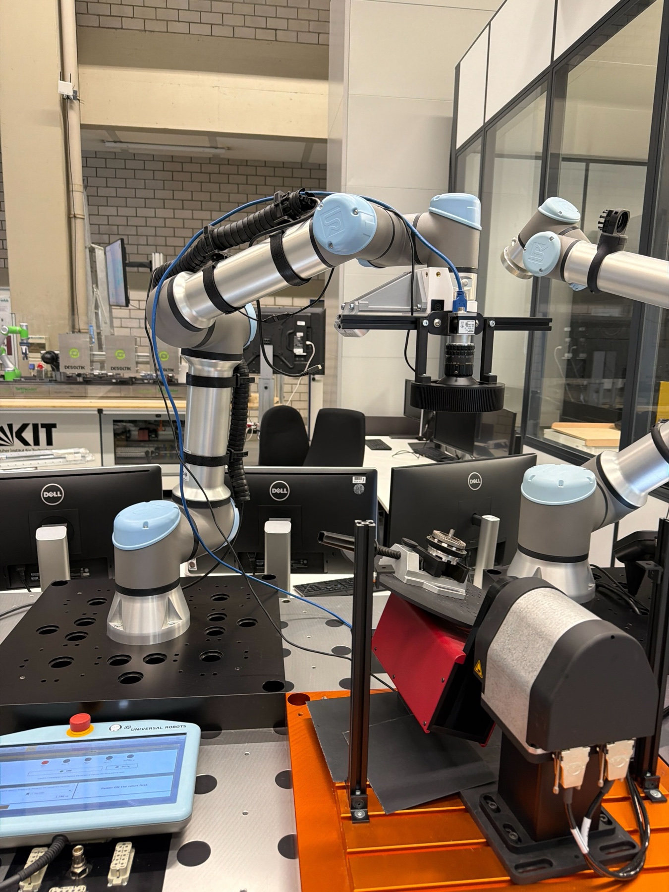 UR collaborative robot and camera inspection rig in the wbk laboratory